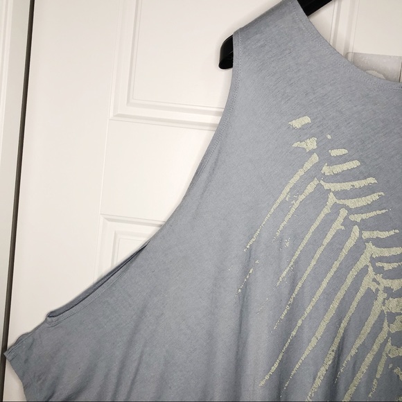 Seduction Small Women Grey Cold Shoulder Dress - Picture 7 of 8